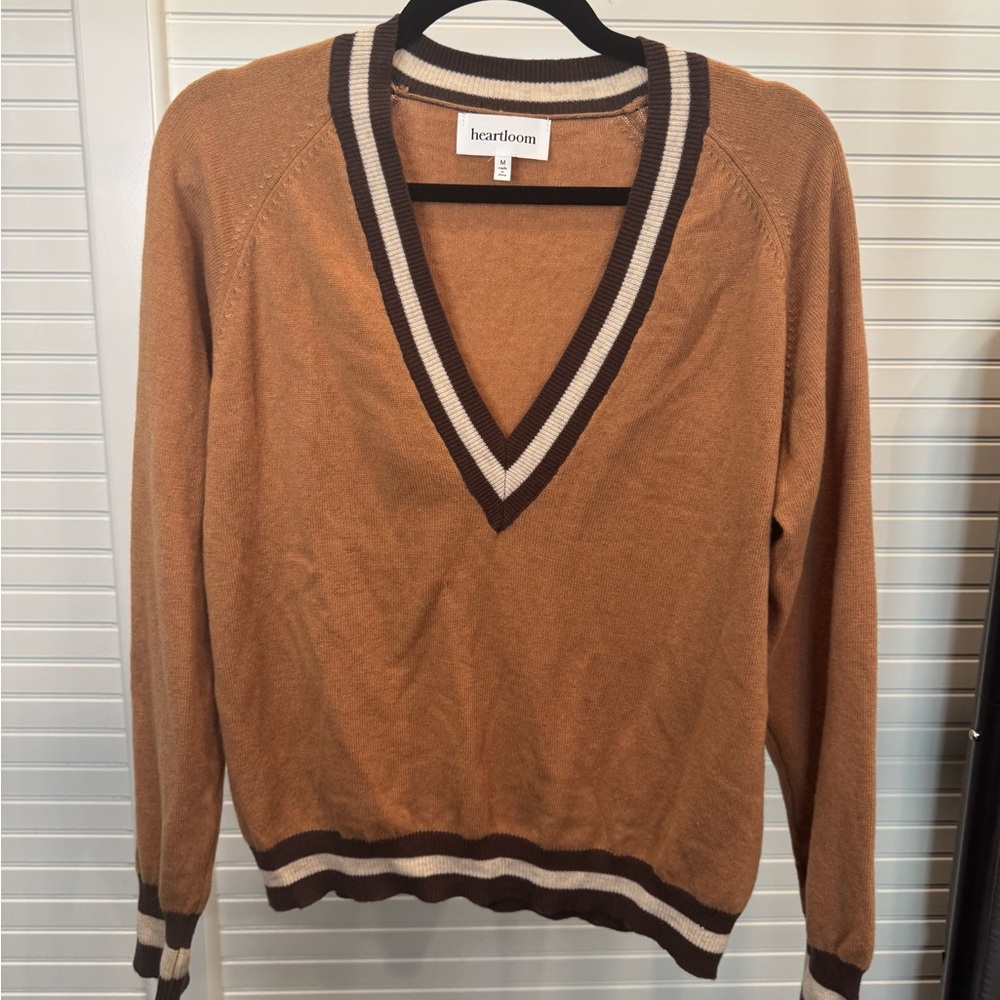 Heartloom Aella Tan and Brown Knit sweater